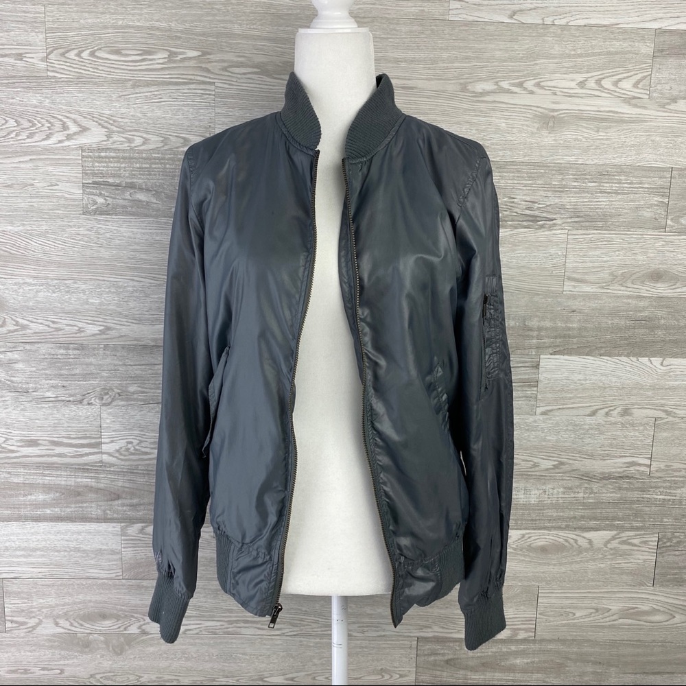 Charles and a half Silver Gray Bomber Jacket